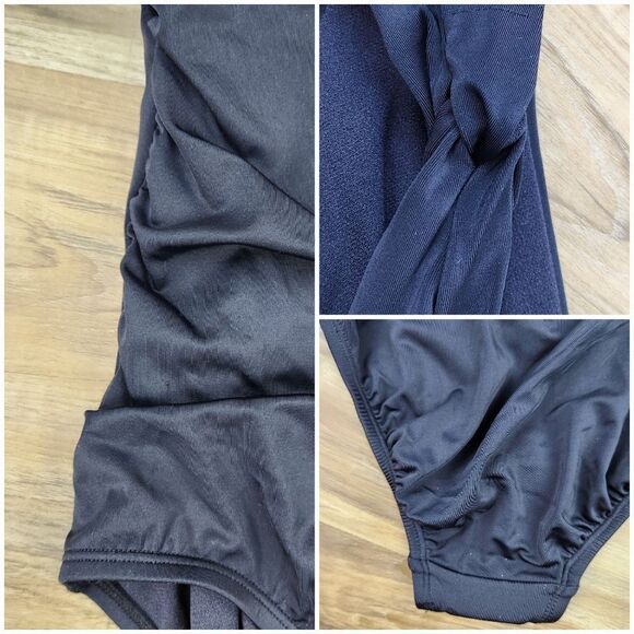 🔹️NWT Black Plunging Vneck One Piece Bathing Suit Small - Picture 10 of 12